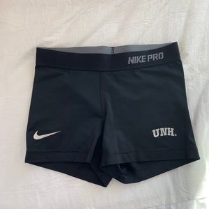 UNH black nike pro shorts